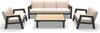 Lesli Living Gartenlounge-Set Lesli Living Lounge-Set "Manu" Anthrazit/Beige/Holzoptik Bild 3