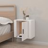 vidaXL Wand-Nachttisch Hochglanz-Weiß 50x30x47 cm 816868 Bild 3