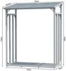 Quick Star Kaminholzregal Außen Aluminium Pro, Mehrere Größen, Mit / Ohne Wetterschutz, BxTxH:130x70x185 cm Bild 1