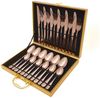 Besteckset 24-tlg Edelstahl für 6 Pers. mit Holzbox Rose Gold Bild 2