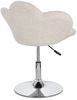 Esszimmerstuhl Ruelfu 2er-Set, Stoff und Chrome, modern, höhenverstellbar, beige gepolstert Bild 3