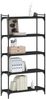 Bücherregal | Standregal 5 Böden Schwarz 80x30x154 cm Holzwerkstoff Bild 3