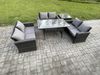 Fimous 6 Sitzer Polyrattan Gartenmöbel Set Terrassen Set mit Esstisch Doppelsitzsofa Beistelltisch Bild 2