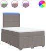 vidaXL Boxspringbett mit Matratze Taupe 120x200 cm Stoff 3293932 Bild 2