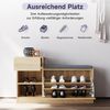 SONNI Schuhschrank Schuhschrank Weiß mit sitzbank 94.5 x 30 x 57 cm,Verstellbare Fächer Sitzbänke Bild 2
