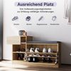 SONNI Schuhschrank Schuhschrank Weiß mit sitzbank 94.5 x 30 x 57 cm,Verstellbare Fächer Sitzbänke Bild 3