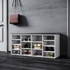 SONNI Schuhschrank Schuhschrank Weiß mit sitzbank 94.5 x 30 x 57 cm,Verstellbare Fächer Sitzbänke Bild 5