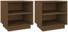 vidaXL Nachttische 2 Stk. Honigbraun 40x34x40 cm Massivholz Kiefer 813332 Bild 2