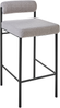 Set mit 2 Barstühlen AMAYA Bouclé Grau Bild 5