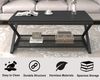 Couchtisch Schwarz mit Stauraum Wohnzimmertisch Holz Metall 100x60x45 cm Bild 5