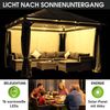 BRAST 'Infinity' Pavillon inkl. Moskitonetz und LED-Beleuchtung, wasserdicht, stabil, UV-Schutz, Aluminium, Hellgrau, 4x4 m, mit Beleuchtung Bild 4