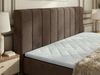 Boxspringbett mit Matratze H4 ALVER KING, Doppelbett, gepolstertes Polsterbett, 7-Zonen-Multipocket-Kern H4, hohe Kopfteil - Topper Visco - Braun Velvet Bild 5