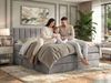 Boxspringbett mit Matratze H4 ALVER KING, Doppelbett, gepolstertes Polsterbett, 7-Zonen-Multipocket-Kern H4, hohe Kopfteil - Topper Visco - Braun Velvet Bild 3