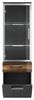 Badezimmer Hochschrank Rima Walnuss und anthrazit Hochglanz 40x135 cm Bild 5
