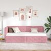 vidaXL Eckbettgestell Rosa 80 x 200 cm Samt 42016516 Bild 4