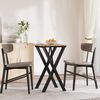 vidaXL Esstisch X-Gestell 50x50x75 cm Massivholz Kiefer und Stahl 3282691 Bild 3