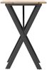 vidaXL Esstisch X-Gestell 50x50x75 cm Massivholz Kiefer und Stahl 3282691 Bild 5