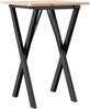 vidaXL Esstisch X-Gestell 50x50x75 cm Massivholz Kiefer und Stahl 3282691 Bild 2