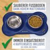 KaraLuna Futternapf Silikon Napfunterlage mit Edelstahl Näpfen I Hundenapf Katzennapf, Edelstahl Bild 2