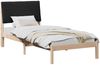 vidaXL Bettgestell Braun und Schwarz 100 x 200 cm Massivholz Kiefer 878771 Bild 3
