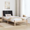 vidaXL Bettgestell Braun und Schwarz 100 x 200 cm Massivholz Kiefer 878771 Bild 4