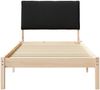 vidaXL Bettgestell Braun und Schwarz 100 x 200 cm Massivholz Kiefer 878771 Bild 5