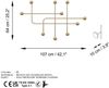 Calicosy 'SAMARA' Wandgarderobe mit 9 Haken aus goldfarbenem Metall H64 cm - Golden Bild 5
