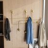 Calicosy 'SAMARA' Wandgarderobe mit 9 Haken aus goldfarbenem Metall H64 cm - Golden Bild 3