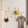 Calicosy 'SAMARA' Wandgarderobe mit 9 Haken aus goldfarbenem Metall H64 cm - Golden Bild 4