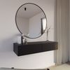 Selsey 'Olio' - Wand-Schminktisch 2-schubladig, Schwarz, 110 cm Bild 3