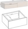 Selsey 'Olio' - Wand-Schminktisch 2-schubladig, Schwarz, 110 cm Bild 5