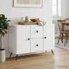 vidaXL Sideboard mit Schubladen Weiß 89 x 34,5 x 60 cm Holzwerkstoff 895575 Bild 4