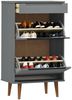 vidaXL Schuhschrank MOLDE Grau 59,5x35x103 cm Massivholz Kiefer 350527 Bild 3