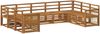 vidaXL Ecksofa Set 7 pcs Natur Massivholz Akazie 3384835 Bild 2