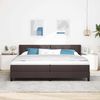vidaXL Boxspringbett mit Kopfteil Dunkelbraun 200 x 200 cm Stoff 3341191 Bild 3