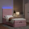 vidaXL Ottoman-Bett mit Matratzen & LEDs Rosa 100x200 cm Samt 3314233 Bild 3