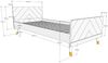 Vipack 'Billy' Einzelbett,Terra Rosa lackiert, 90x200 cm, inkl. Lattenrost Bild 5