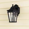 Außenleuchte, Wandlampe, ALU-Druckguss Glas, Schwarz, H 29,2 cm Bild 2