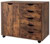 COSTWAY Rollcontainer, Aktenschrank mit 5 Schubladen, auf Rollen, 79x39x65cm Bild 4