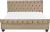 Polsterbett beige Lattenrost 160x200 cm AVALLON Bild 5