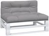 vidaXL Palettenkissen 2-tlg., Stoff, Grau Bild 3