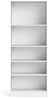 Dmora Bücherregal Abelarda, Büroregal, Mobiler Buchhalter, Bücherbrett, 79x27 h203 cm, Weiß Bild 4