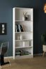 Dmora Bücherregal Abelarda, Büroregal, Mobiler Buchhalter, Bücherbrett, 79x27 h203 cm, Weiß Bild 2