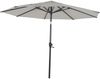 SIENA GARDEN Bosco Mittelstockschirm anthrazit/hellgrau Ø 300 cm Gestell Aluminium anthrazit, Bezug 100% Polyester, 280g/m² in hellgrau-meliert, UPF 50+ Bild 2