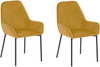 Esszimmerstuhl gelb Cord 2er Set LOVERNA Bild 4