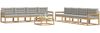 vidaXL Outdoor-Sofagarnitur 9 pcs Weiß und Hellgrau 79 x 79 x 37 cm 3386225 Bild 2