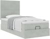 vidaXL Ottoman-Bett mit Matratzen Hellgrau 80x200 cm Samt 3313361 Bild 5