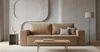 Wohnero24 Modernes Sofa MARVIN 233 x 104 cm – Hochwertiger, gemütlicher Cordstoff – Schlaffunktion 185 x 155 cm – Farbe: Hellbraun Bild 3