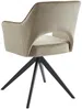Vente-unique - KONYA Stuhl SamtStoff Beige - B 59 cm x H 84 cm x L 58 cm Bild 5