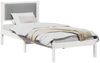 vidaXL Bettgestell mit gepolstertem Kopfteil Hellgrau 80 x 200 cm 878293 Bild 3